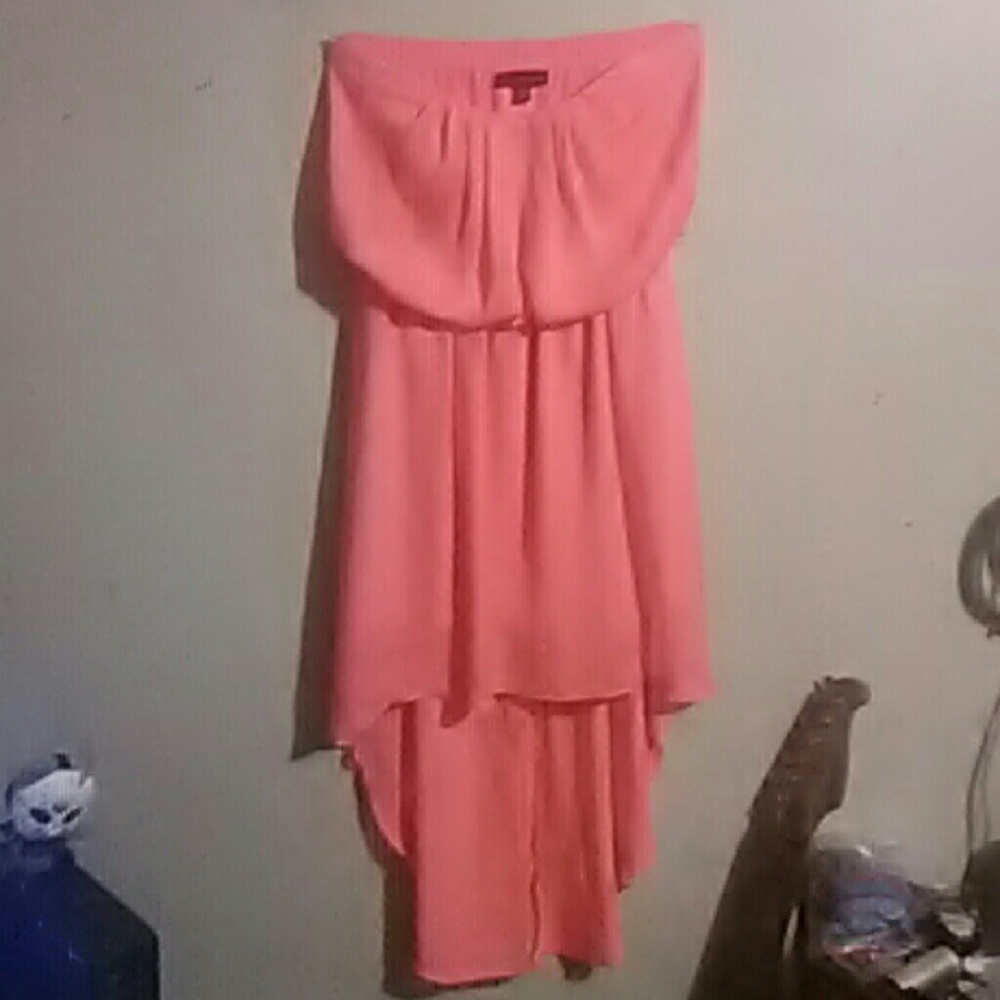 Strapless high low dress